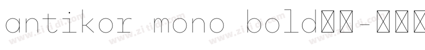 antikor mono bold字体字体转换